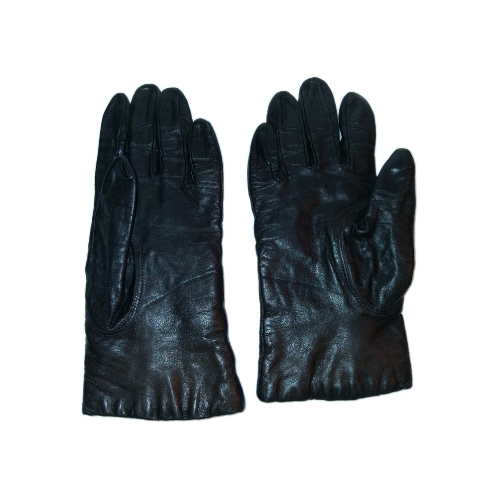 Fownes Women's Gloves Dark Brown Genuine Leather Acrylic Lined  Size 6.5 Vintage - Picture 4 of 6